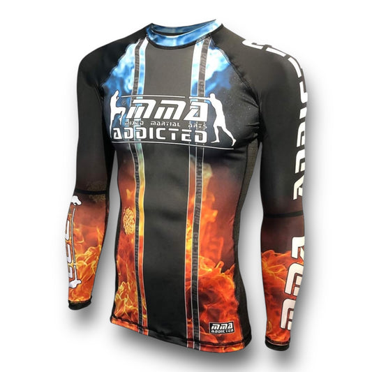 MMA Addicted Rash Guard MOD.“2nd Skin” Maniche Lunghe - Firestarter