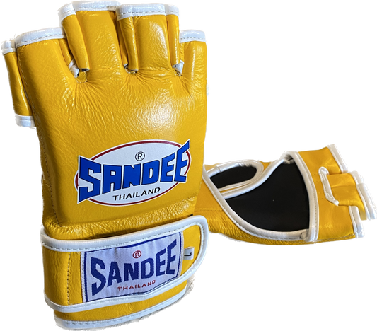 Sandee Mma Competition Yellow/White - Guantini - Vera Pelle